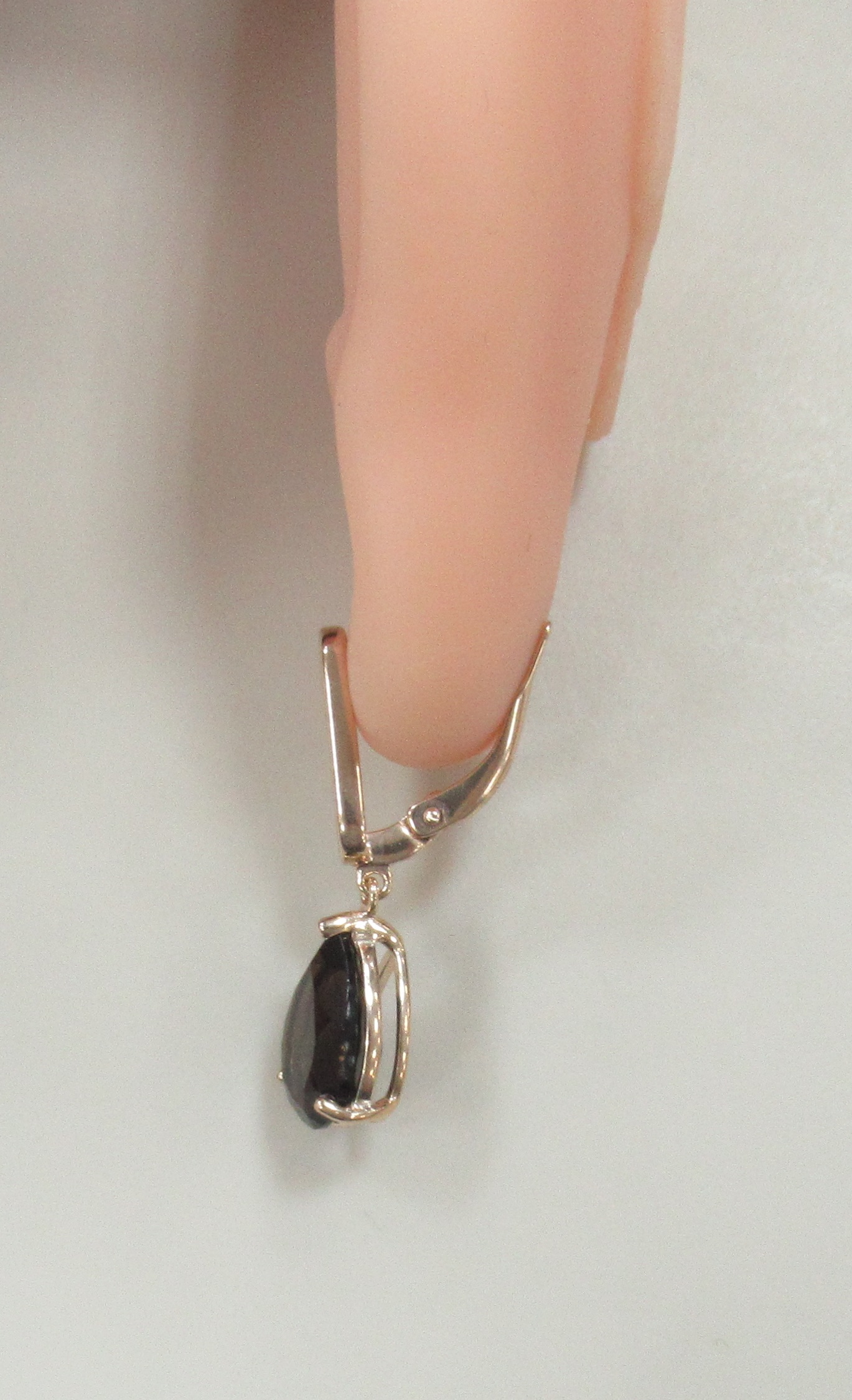 Серебряные серьги с раухтопазами